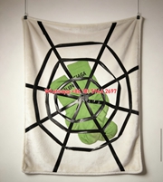 Balenciaga Neon Green Socks Spider Web Flannel Throw Blanket for Wall Decor BA299